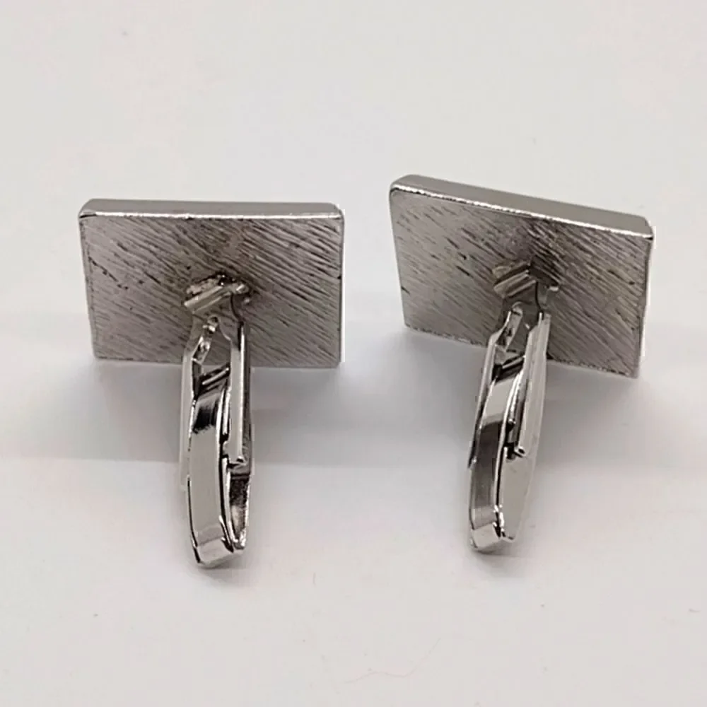 Skull Teeth on Black and Silver Toned Cufflinks